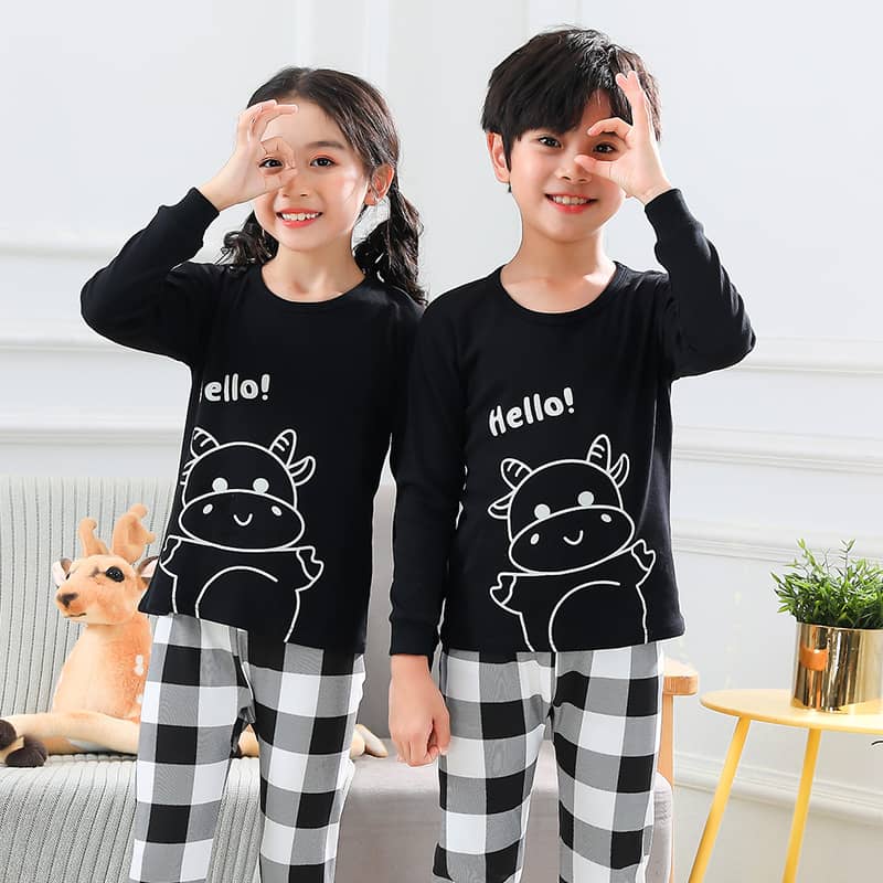 Cotton Pajamas - Hello Black checked