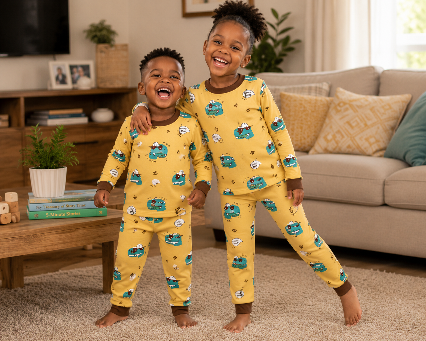 Fleece Pajamas - Yellow