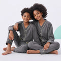 Premium Cotton Loungewear -  Buttoned Bliss