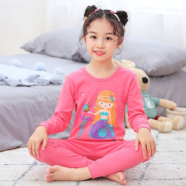 Cotton Pajamas - Hot Pink Mermaid