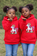 Hoodie  - Unicorn in red
