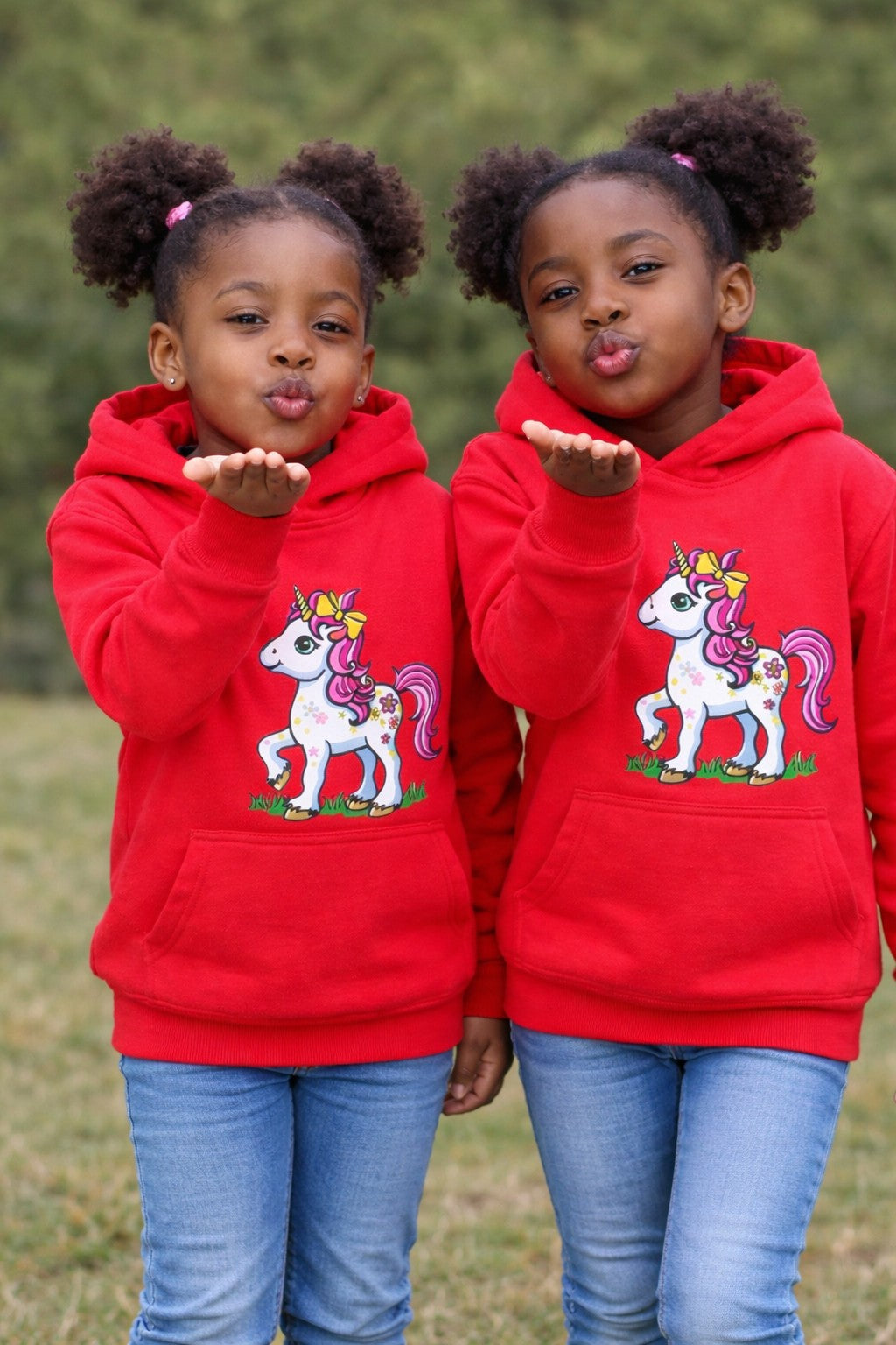 Hoodie  - Unicorn in red