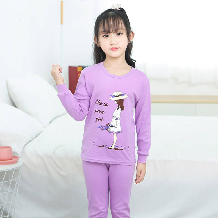 Cotton Pajamas - Purple girl
