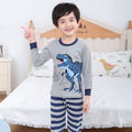 Cotton Pajamas - Dinasour blue